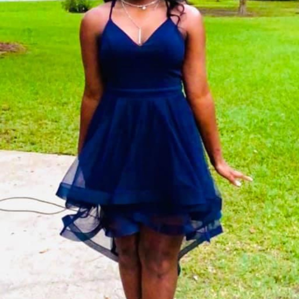 City Triangles dress, Blue, Mini, high low. Size 5. Great for Prom/Homecoming